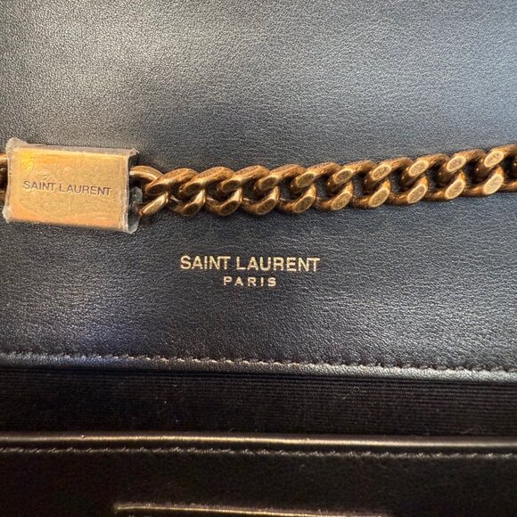 Saint Laurent Bicolour Black Beige Small Kate Chain Shoulder Bag - Picture 9 of 16